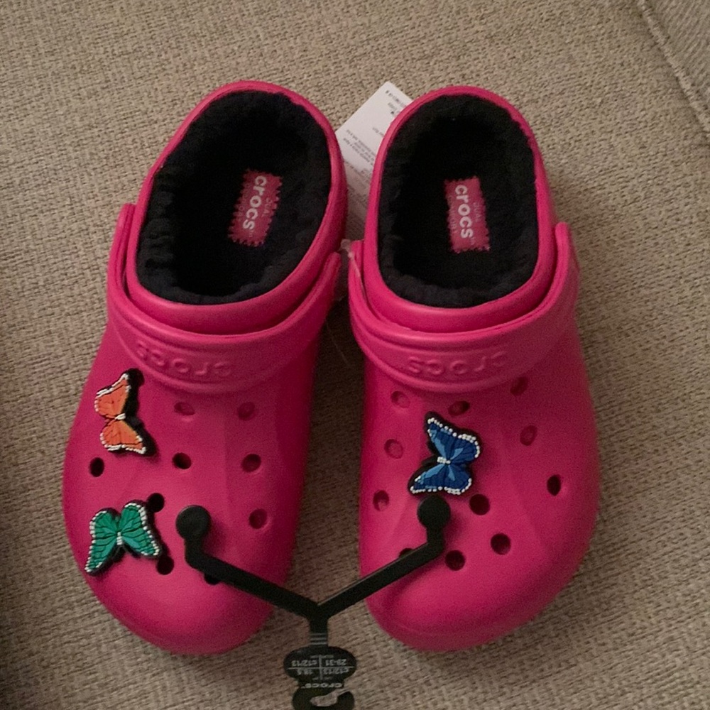 CROCS Ralen Lined Clogs size Child 12/13